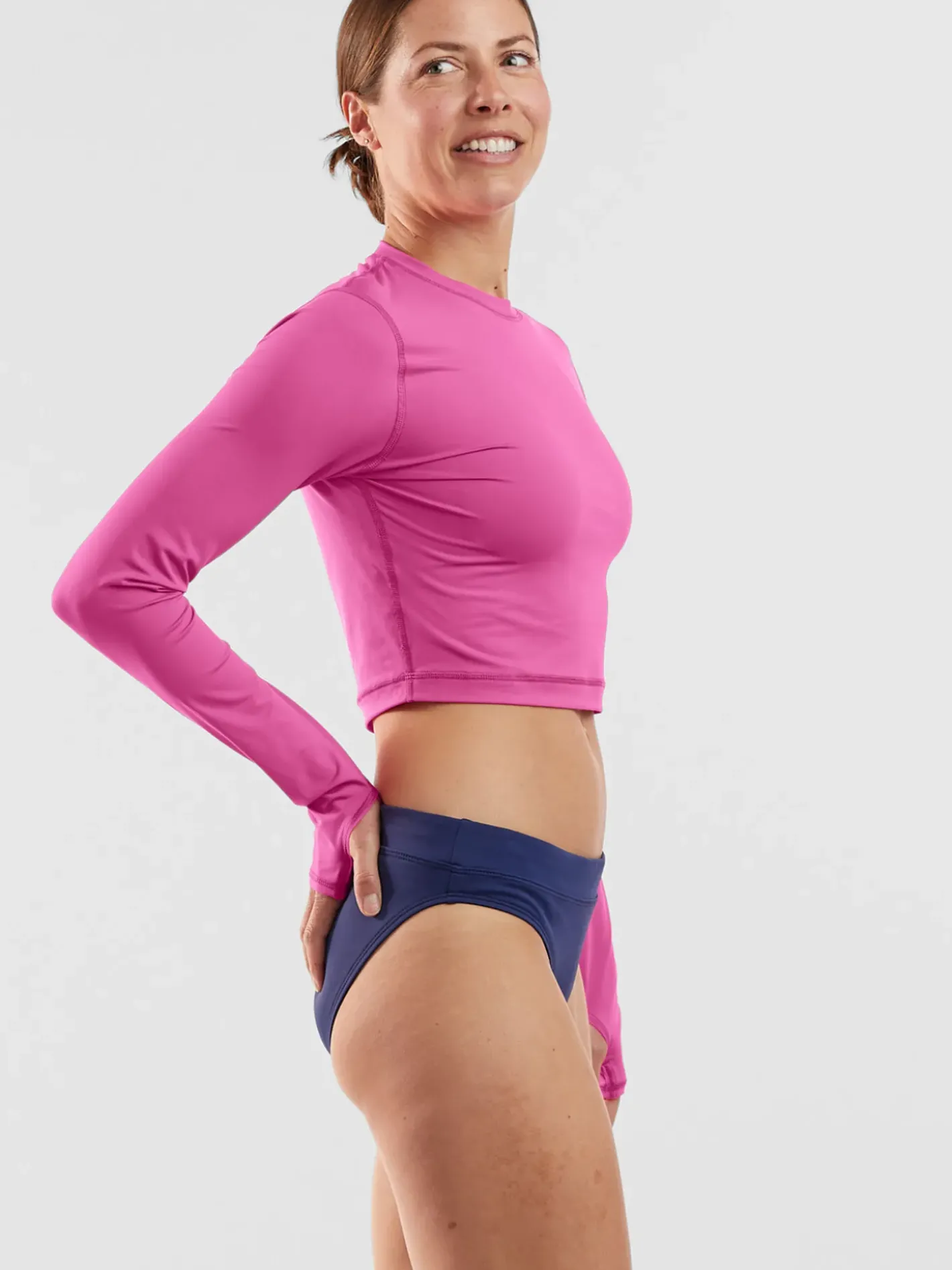 Title Nine Blocker Cropped Rash Guard>Women Rash Guards, Sun Shirts & Swim Shirts