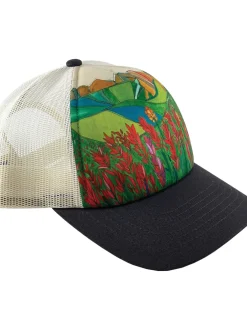 Title Nine Galleria Trucker Hat - Paintbrush Flower>Women Hats, Scarves, Gloves