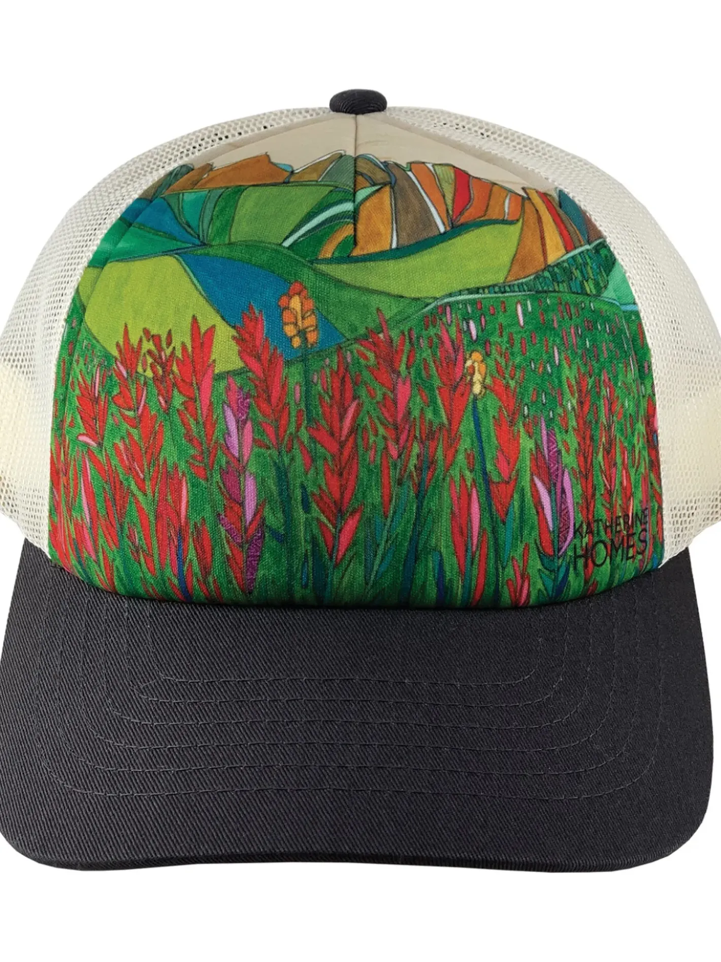 Title Nine Galleria Trucker Hat - Paintbrush Flower>Women Hats, Scarves, Gloves