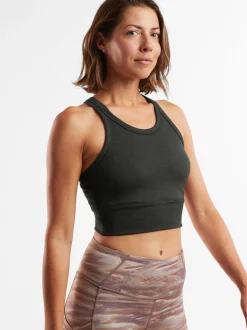 Title Nine Hatha High Neck Bra Top>Women Sports Bras