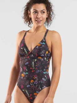 Title Nine Impossible One Piece Swimsuit - Midnight Garden>Women One Piece Swimsuits