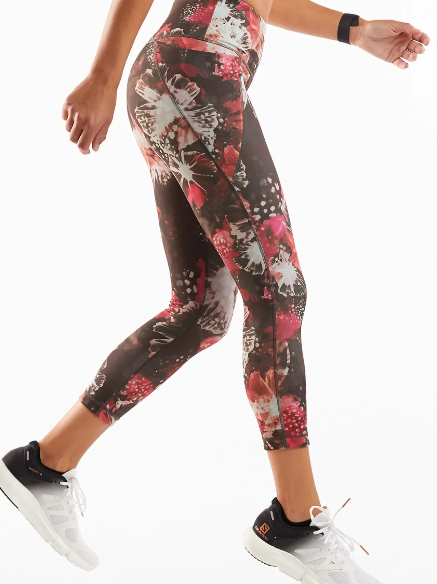 Title Nine Mad Dash Reversible Crop Tights - Glacier Meadows>Women Bottoms Finder