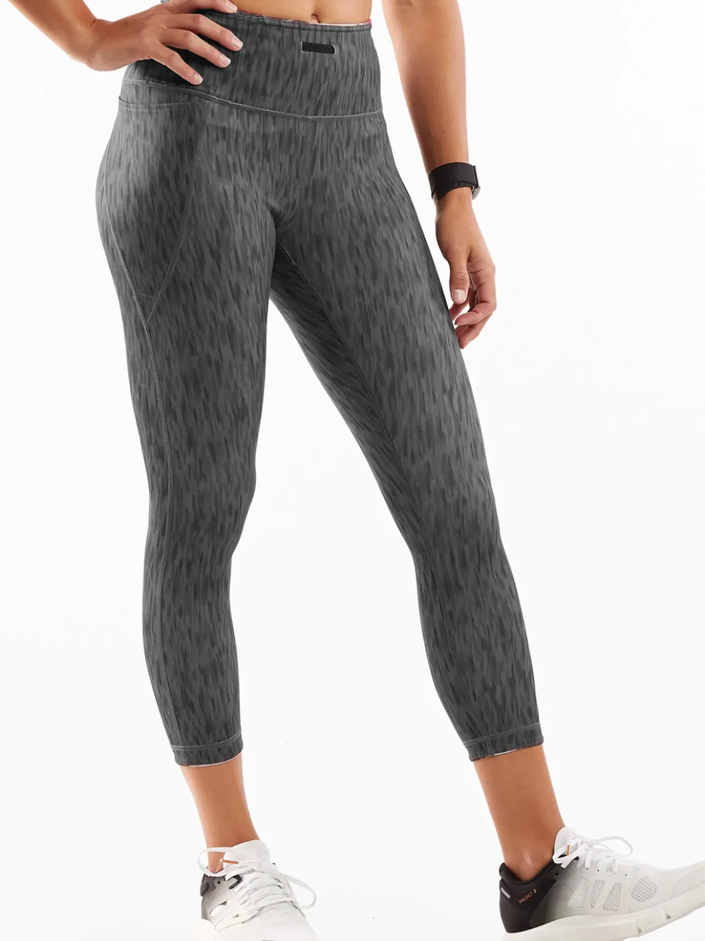 Title Nine Mad Dash Reversible Crop Tights - Glacier Meadows>Women Bottoms Finder