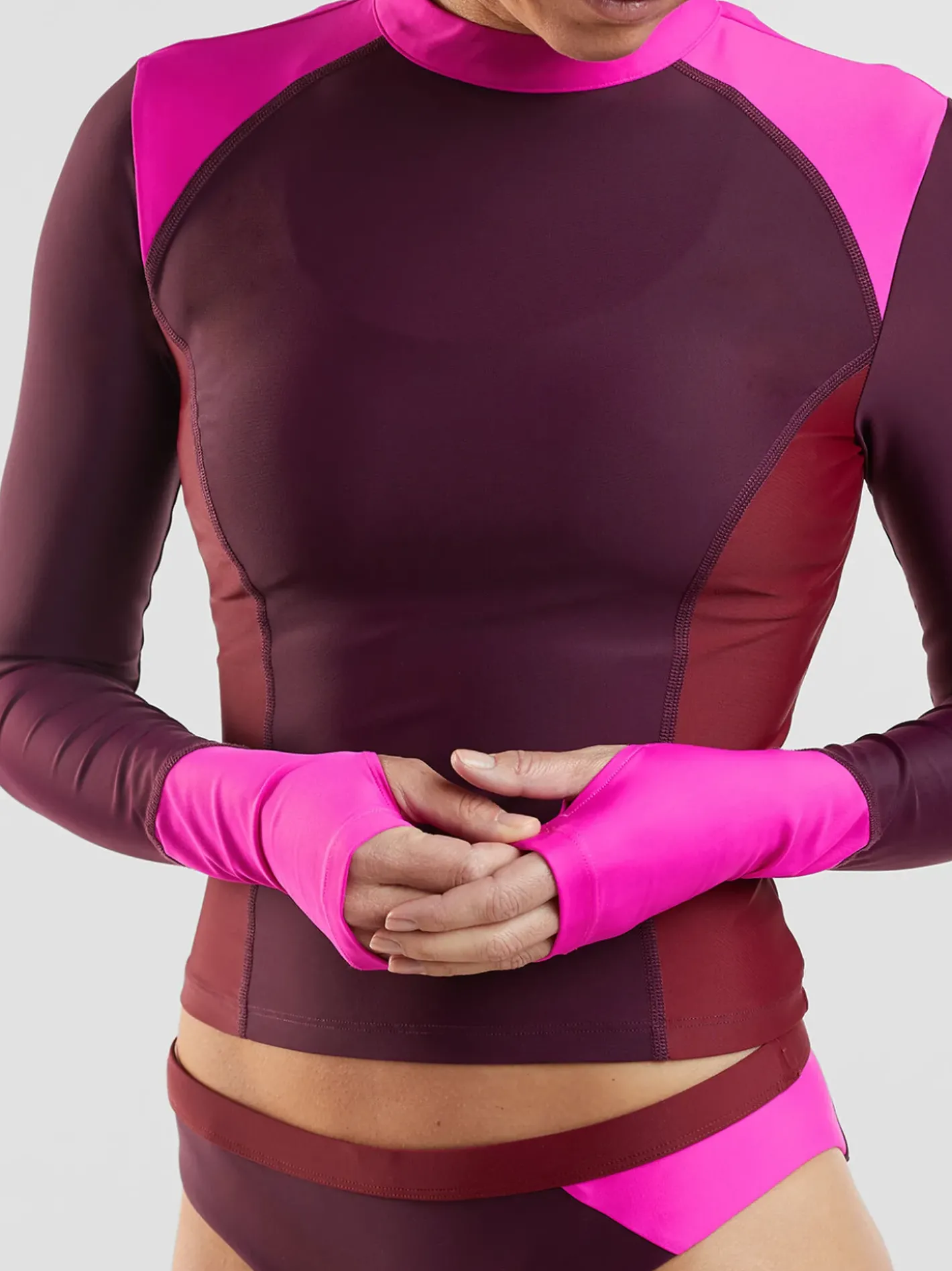 Title Nine Montera Rash Guard - Colorblock>Women Solid Swim Tops