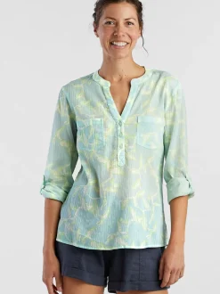 Title Nine Moorea Gauze Long Sleeve Top><noscript><img width=