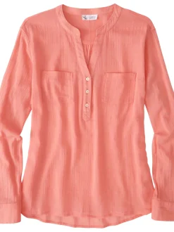 Title Nine Moorea Gauze Textured Shirt>Women Long Sleeve Tops