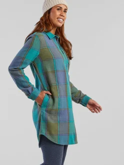 Title Nine Plaiditude Heavyweight Flannel Shirtdress><noscript><img width=