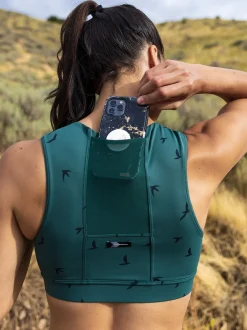 Title Nine Pockito Power 2.0 Zip Front Sports Bra><noscript><img width=