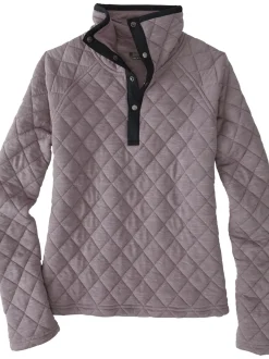 Title Nine Power Up Quilted Snap Pullover>Women Hoodies & Sweatshirts