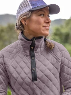 Title Nine Power Up Quilted Snap Pullover><noscript><img width=