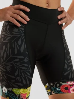 Title Nine Ride Relentless Cycling Shorts - Night Garden><noscript><img width=
