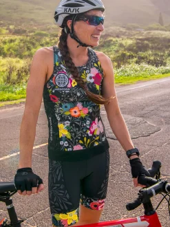 Title Nine Ride Relentless Cycling Shorts - Night Garden><noscript><img width=