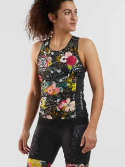 Title Nine Ride Relentless Cycling Tank Top - Night Garden><noscript><img width=