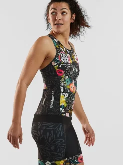 Title Nine Ride Relentless Cycling Tank Top - Night Garden><noscript><img width=