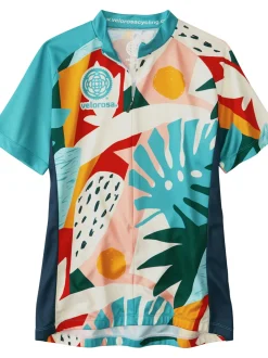 Title Nine Ride Relentless Short Sleeve Cycling Jersey - Oasis>Women Short Sleeve Tops