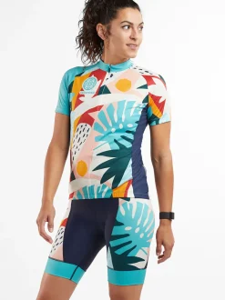 Title Nine Ride Relentless Short Sleeve Cycling Jersey - Oasis>Women Short Sleeve Tops