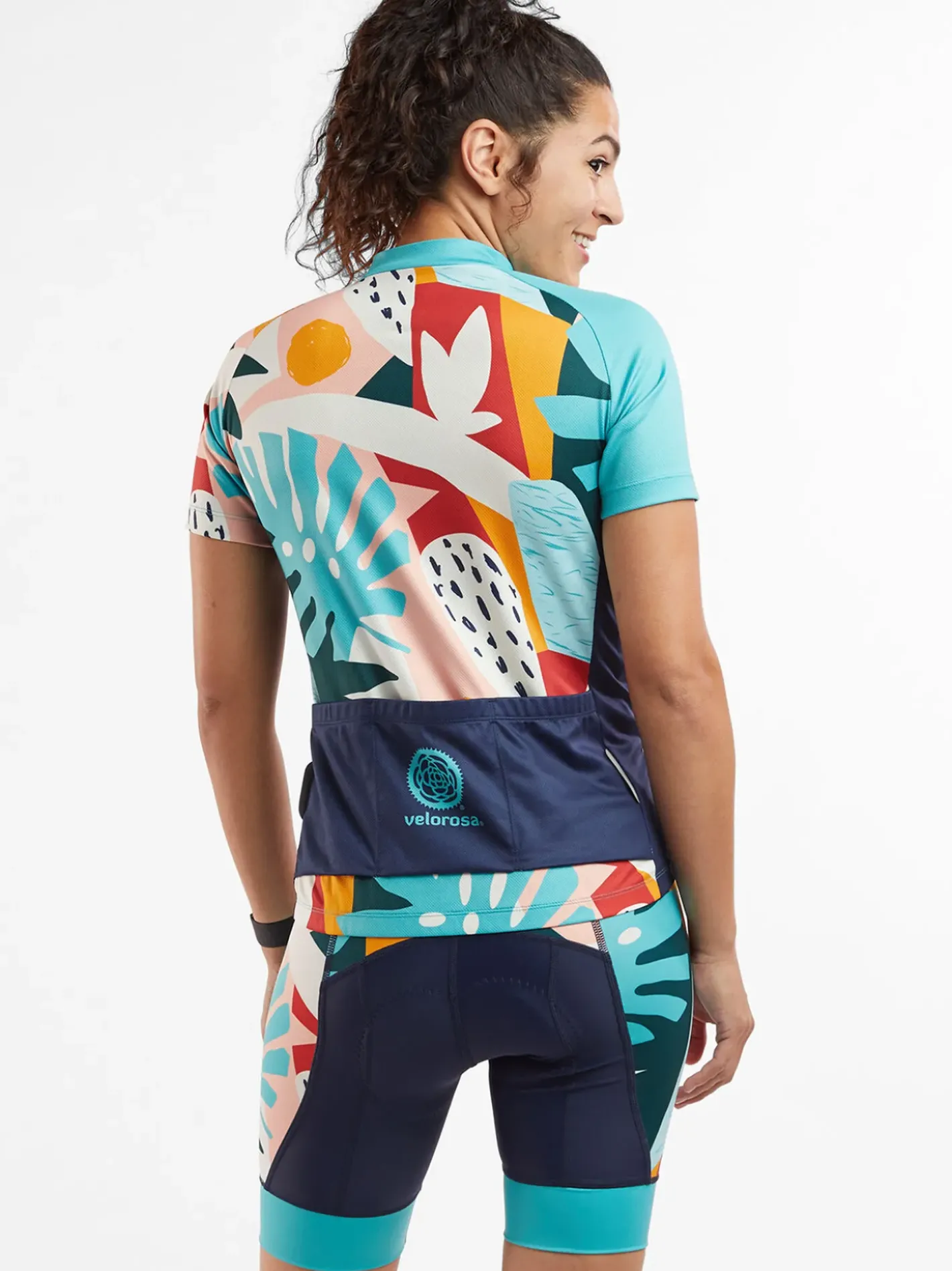 Title Nine Ride Relentless Short Sleeve Cycling Jersey - Oasis>Women Short Sleeve Tops
