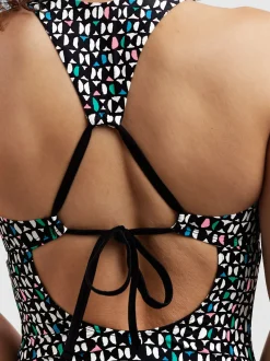 Title Nine Selkie High Neck One Piece Swimsuit - Wild Waves><noscript><img width=