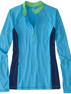 Title Nine Sunbuster 1/4 Zip Long Sleeve Sun Shirt - Solid>Women Swim Cover Ups