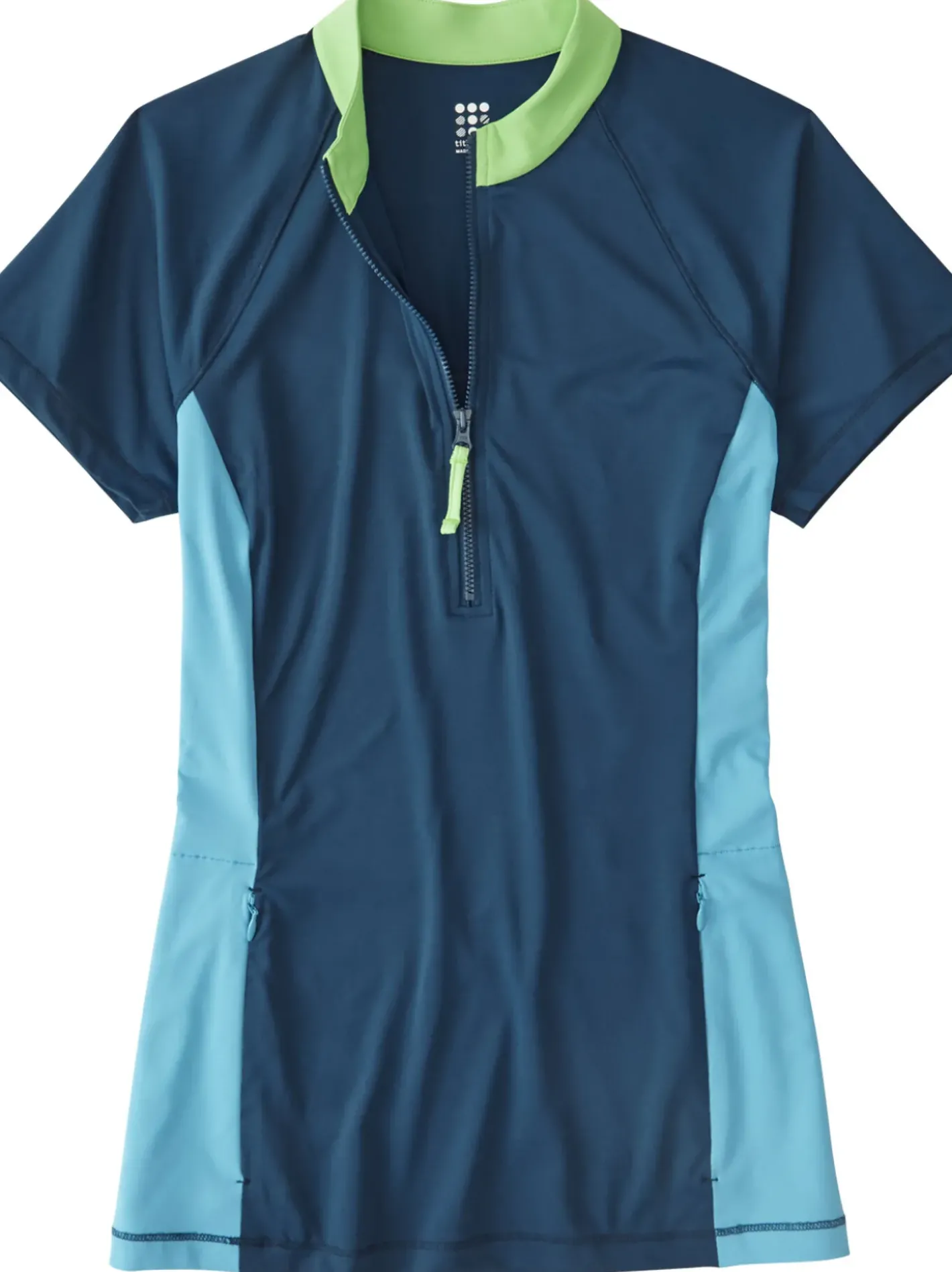 Title Nine Sunbuster 1/2 Zip Short Sleeve Sun Shirt - Solid>Women Rash Guards, Sun Shirts & Swim Shirts