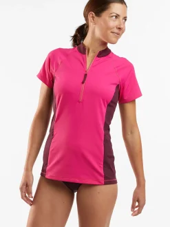Title Nine Sunbuster 1/2 Zip Short Sleeve Sun Shirt - Solid><noscript><img width=