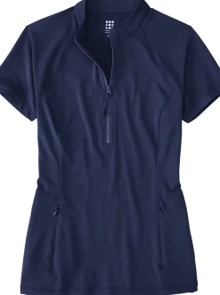 Title Nine Sunbuster 1/2 Zip Short Sleeve Sun Shirt - Solid>Women Rash Guards, Sun Shirts & Swim Shirts